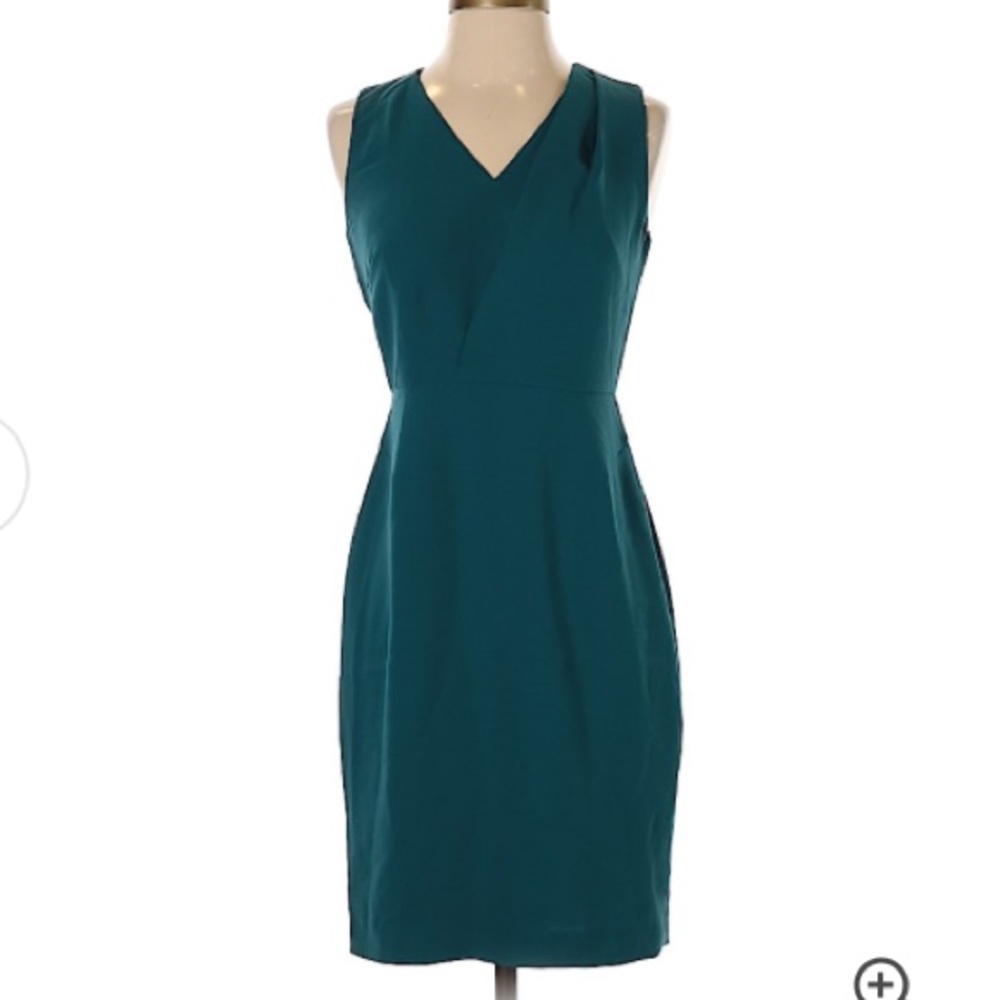 Banana Republic Soft V Neck Sheath Dress in Teal